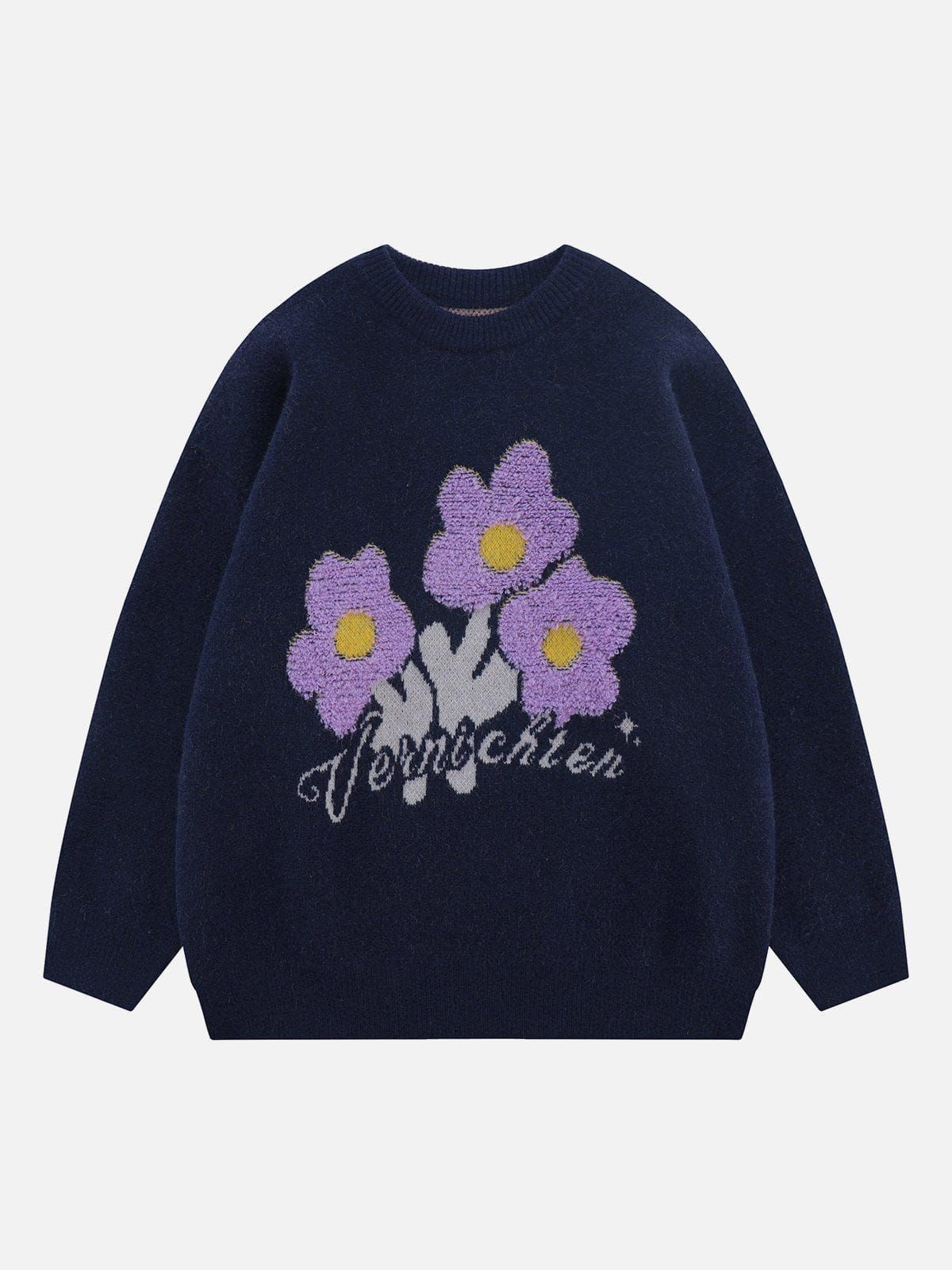 Aelfric Eden Purple Floral Pattern Sweater sold by Aelfric Eden