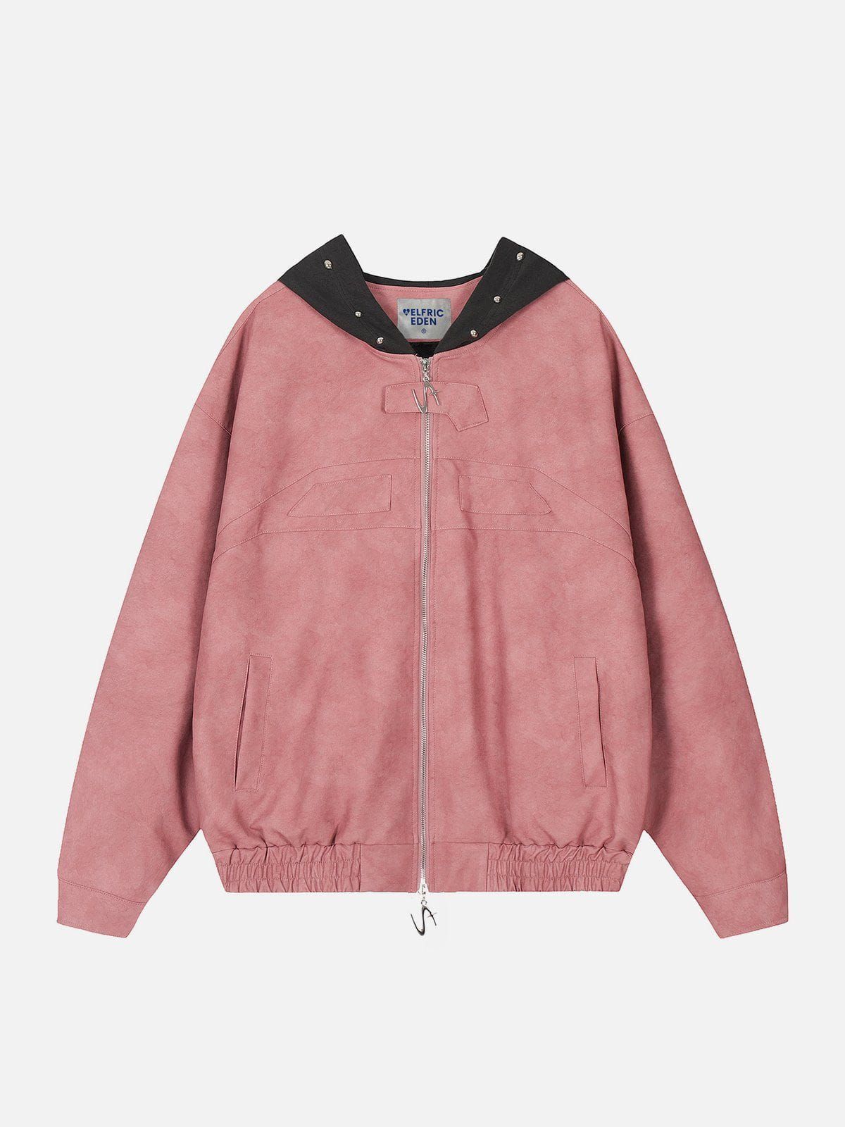 Aelfric Eden Rivet Hood Faux Leather Jacket sold by Aelfric Eden product image thumbnail 2