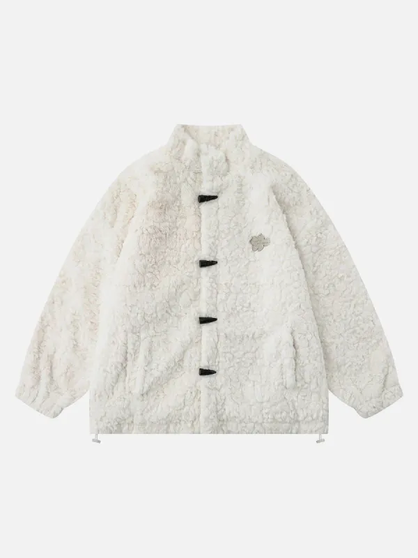 Aelfric Eden Horn Shape Button Sherpa Coat sold by Aelfric Eden