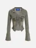 Aelfric Eden Fringe Double Zip Up Denim Jacket sold by Aelfric Eden