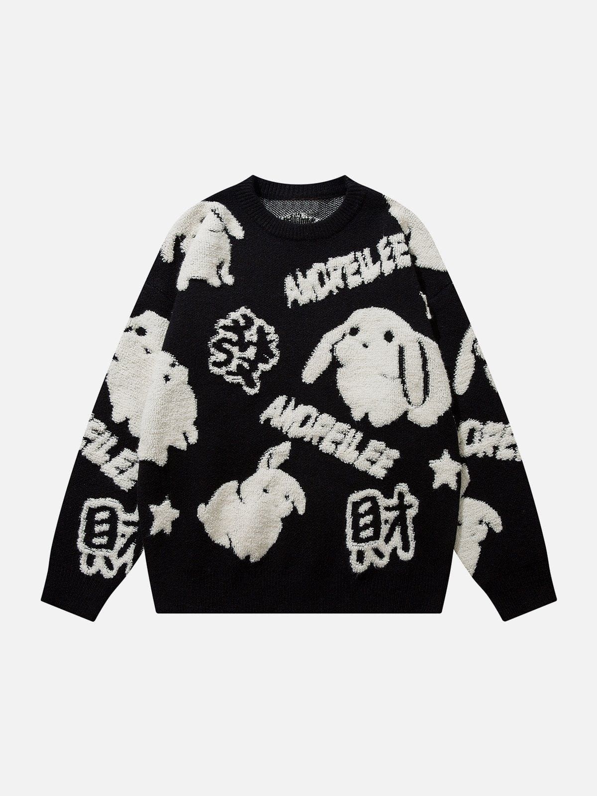 Aelfric Eden Plush Rabbit And Star Embroidery Sweater sold by Aelfric Eden product image thumbnail 3