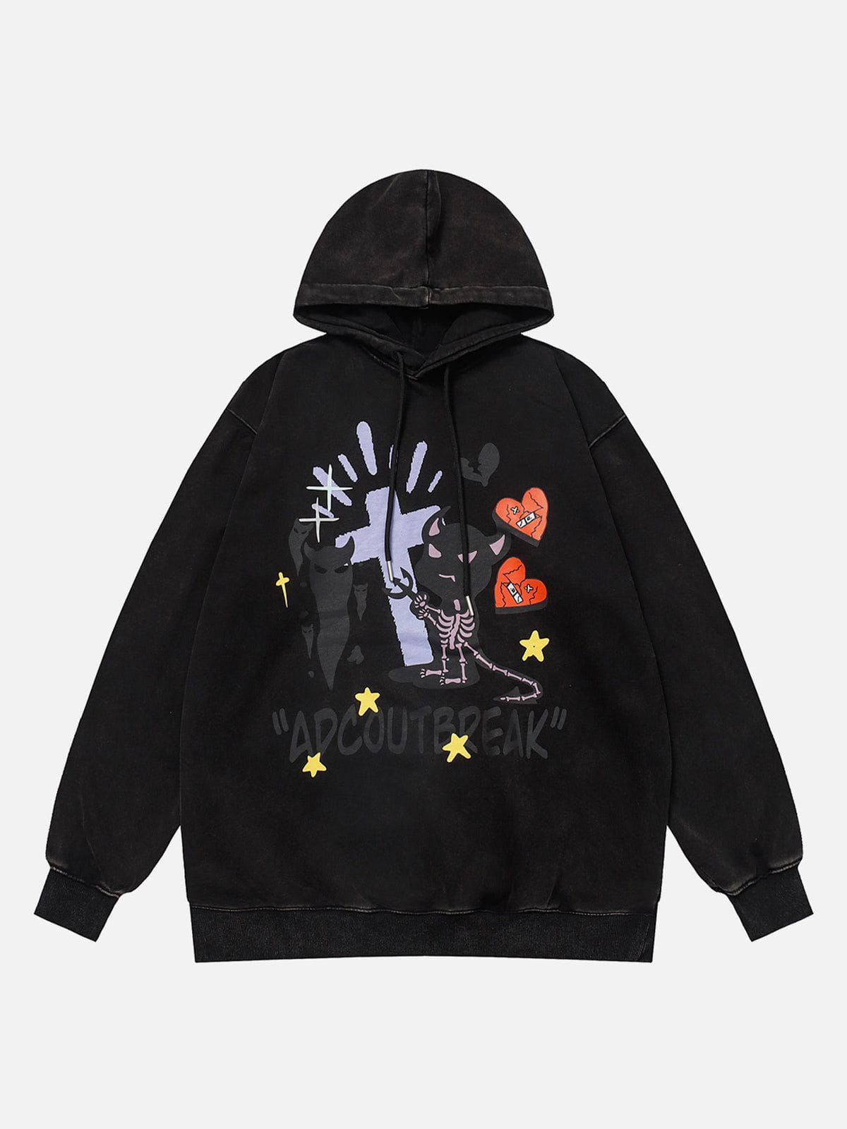 Aelfric Eden Demon Skeleton Print Hoodie sold by Aelfric Eden product image thumbnail 2