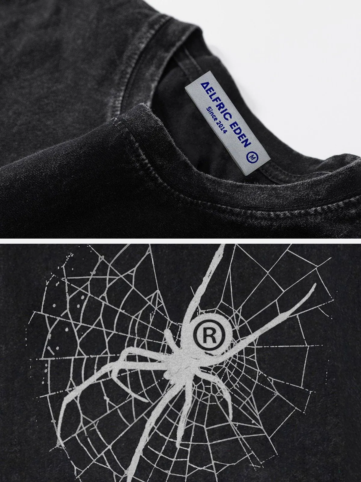 Aelfric Eden Spider Web Print Washed Tee sold by Aelfric Eden product image thumbnail 5