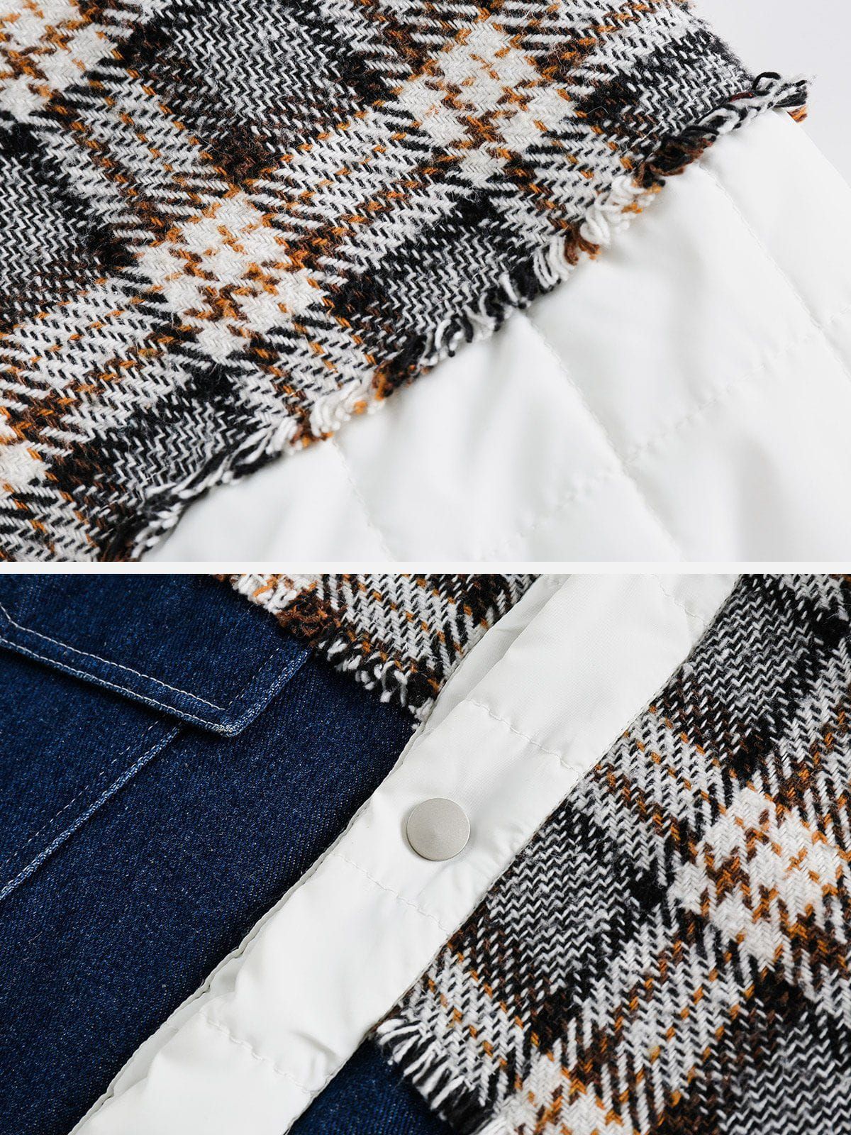 Aelfric Eden Irregular Plaid Winter Coat sold by Aelfric Eden product image thumbnail 3