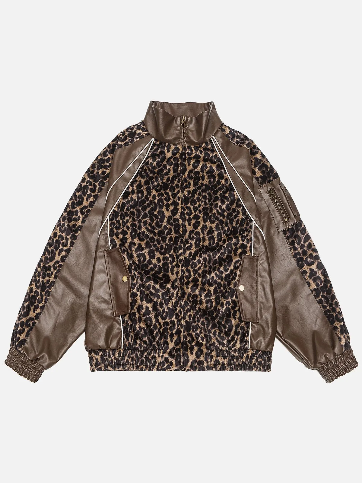 Aelfric Eden Leopard Print Patchwork Jacket sold by Aelfric Eden