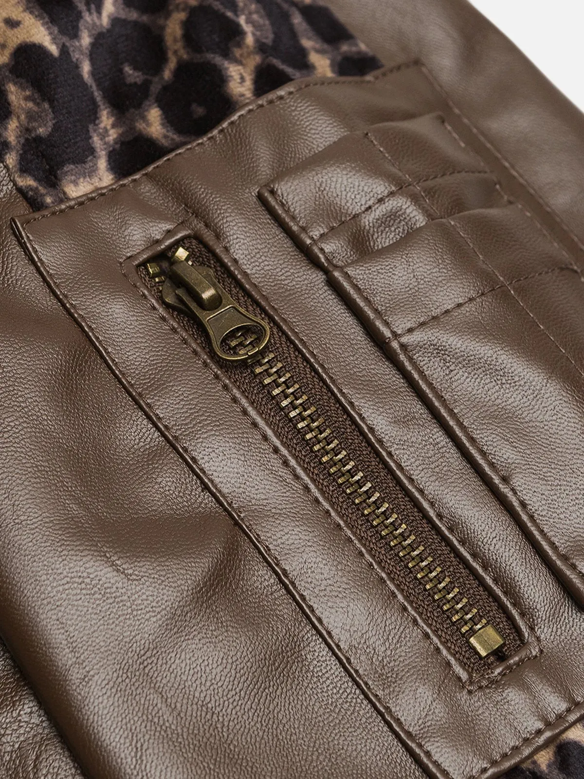 Aelfric Eden Leopard Print Patchwork Jacket sold by Aelfric Eden product image thumbnail 5