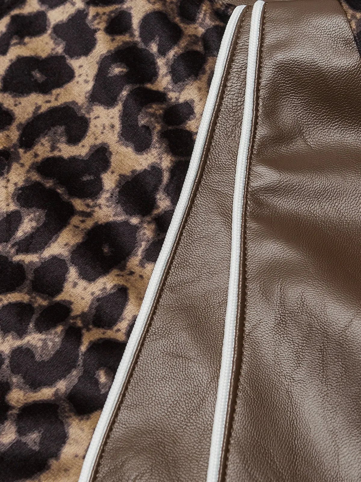 Aelfric Eden Leopard Print Patchwork Jacket sold by Aelfric Eden product image thumbnail 4