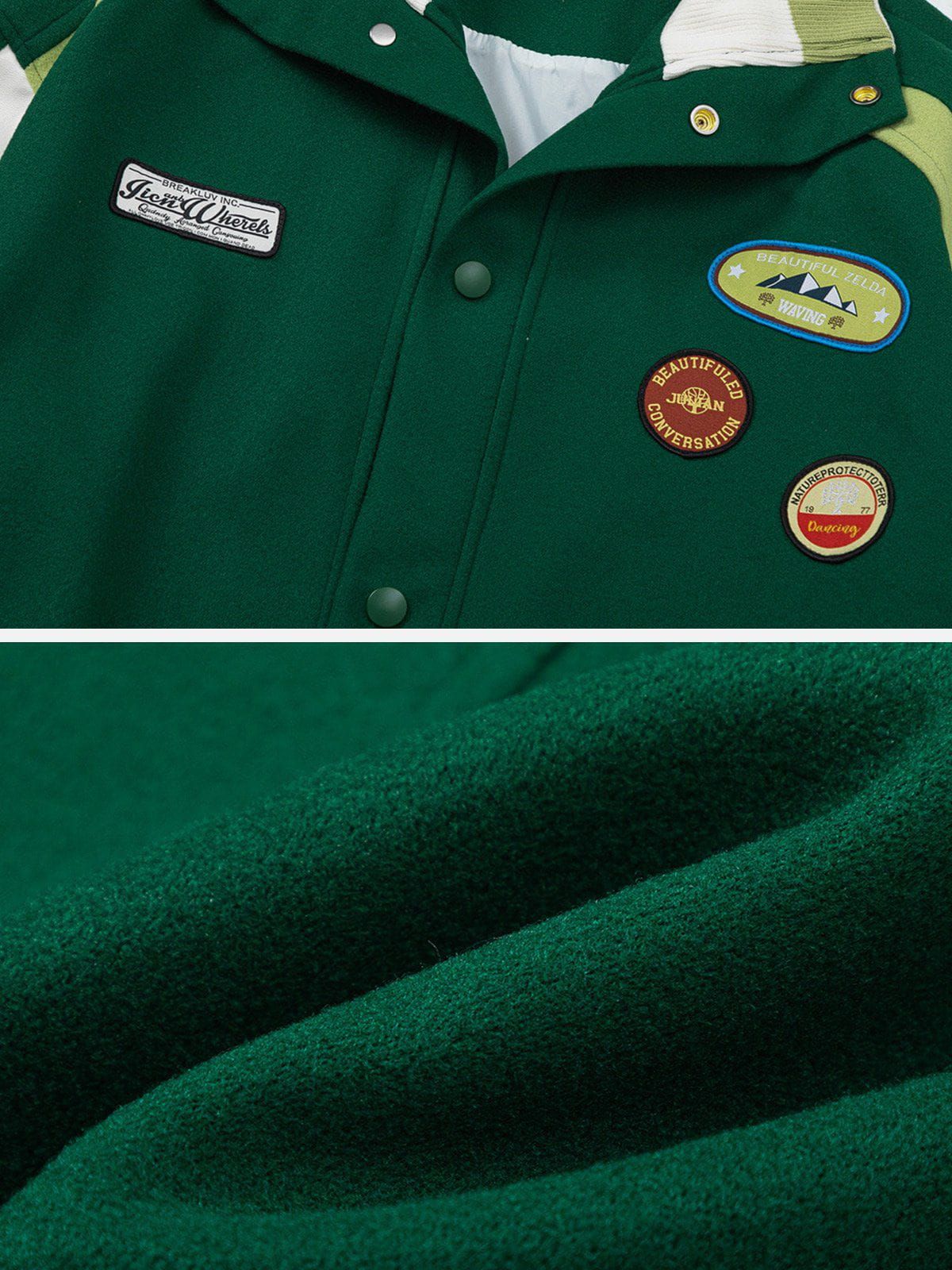 Aelfric Eden Embroidered Patch Varsity Jacket sold by Aelfric Eden product image thumbnail 4