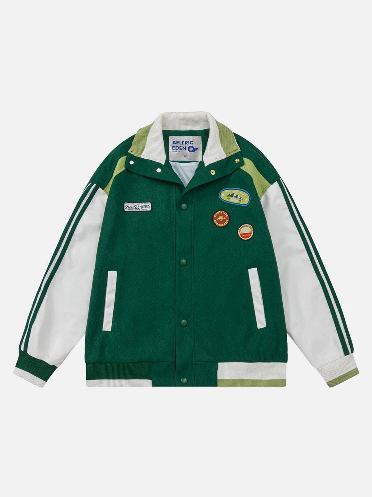 Aelfric Eden Embroidered Patch Varsity Jacket sold by Aelfric Eden