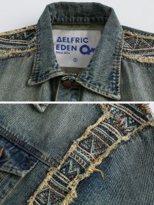 Aelfric Eden Embroidery Fringe Denim Jacket sold by Aelfric Eden