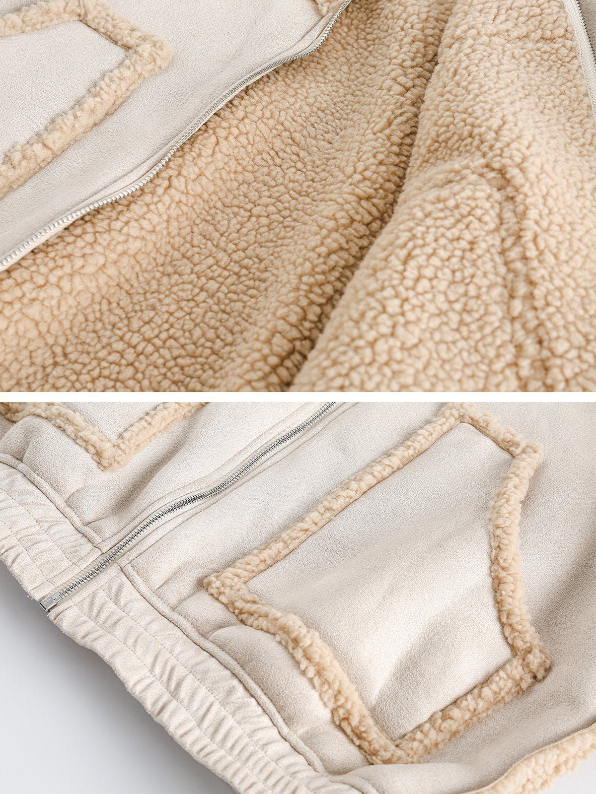 Aelfric Eden Sherpa Pocket Patchwork Coat sold by Aelfric Eden product image thumbnail 5