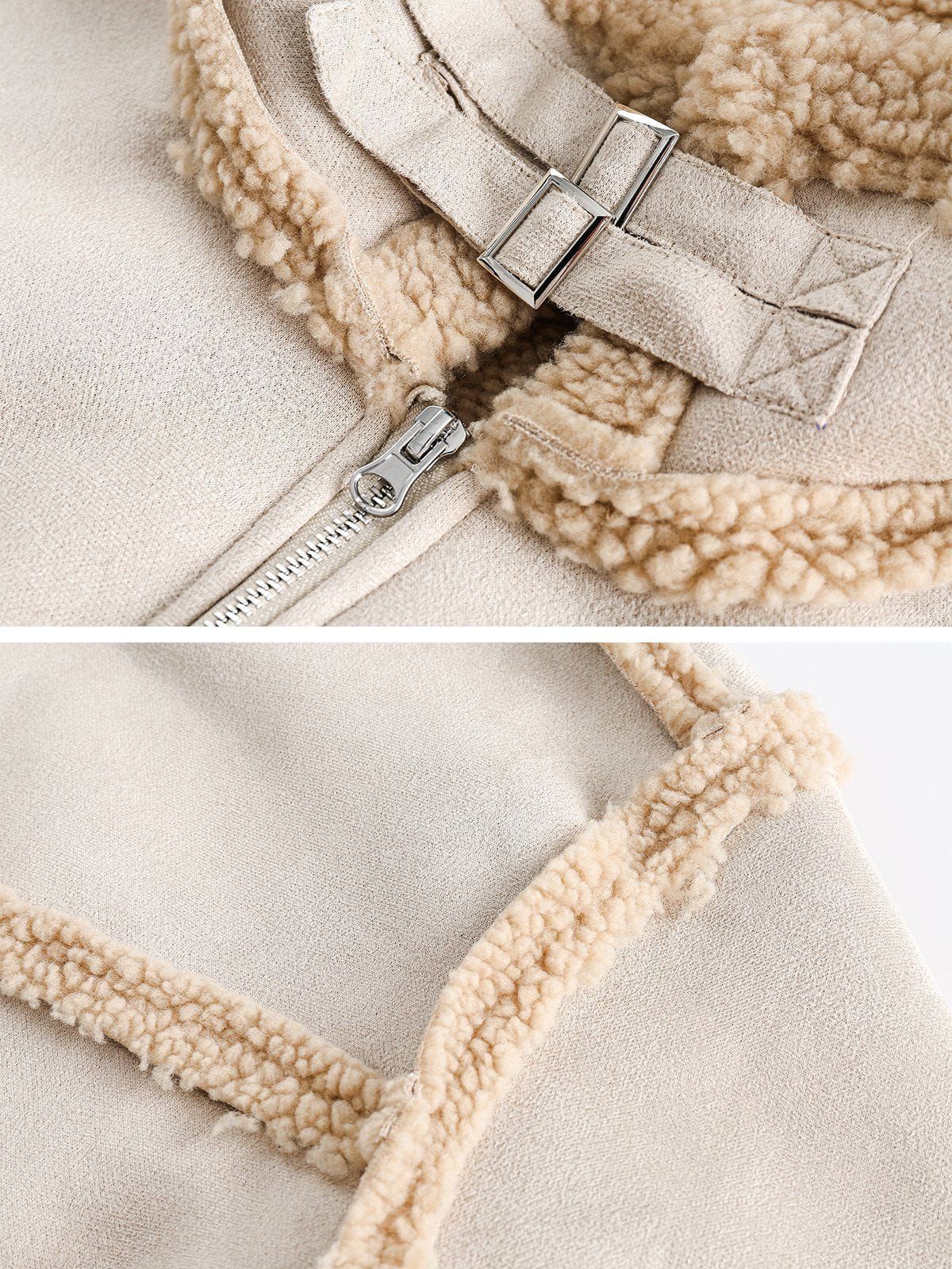 Aelfric Eden Sherpa Pocket Patchwork Coat sold by Aelfric Eden product image thumbnail 4