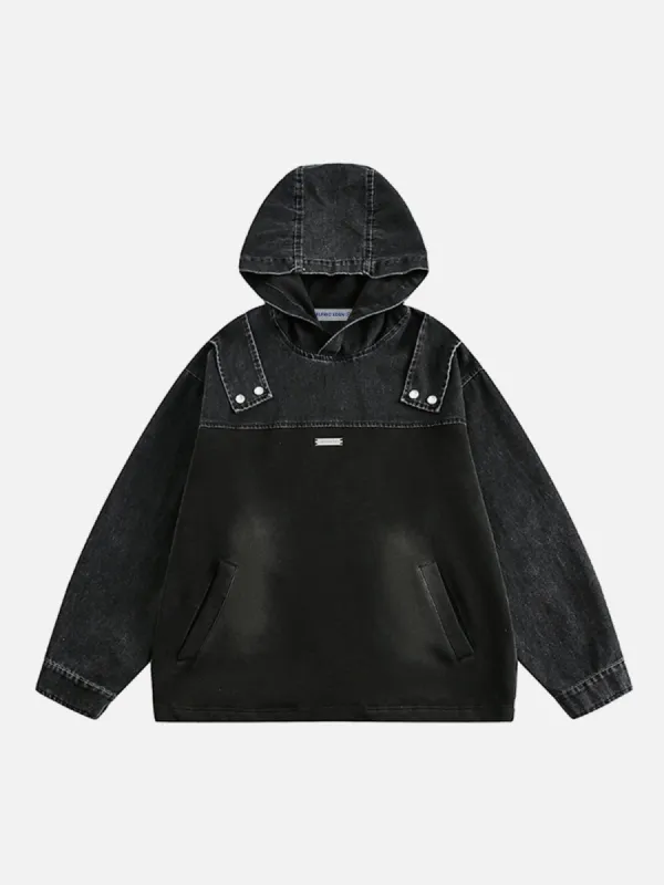 Aelfric Eden Solid Button Washed Hoodie sold by Aelfric Eden