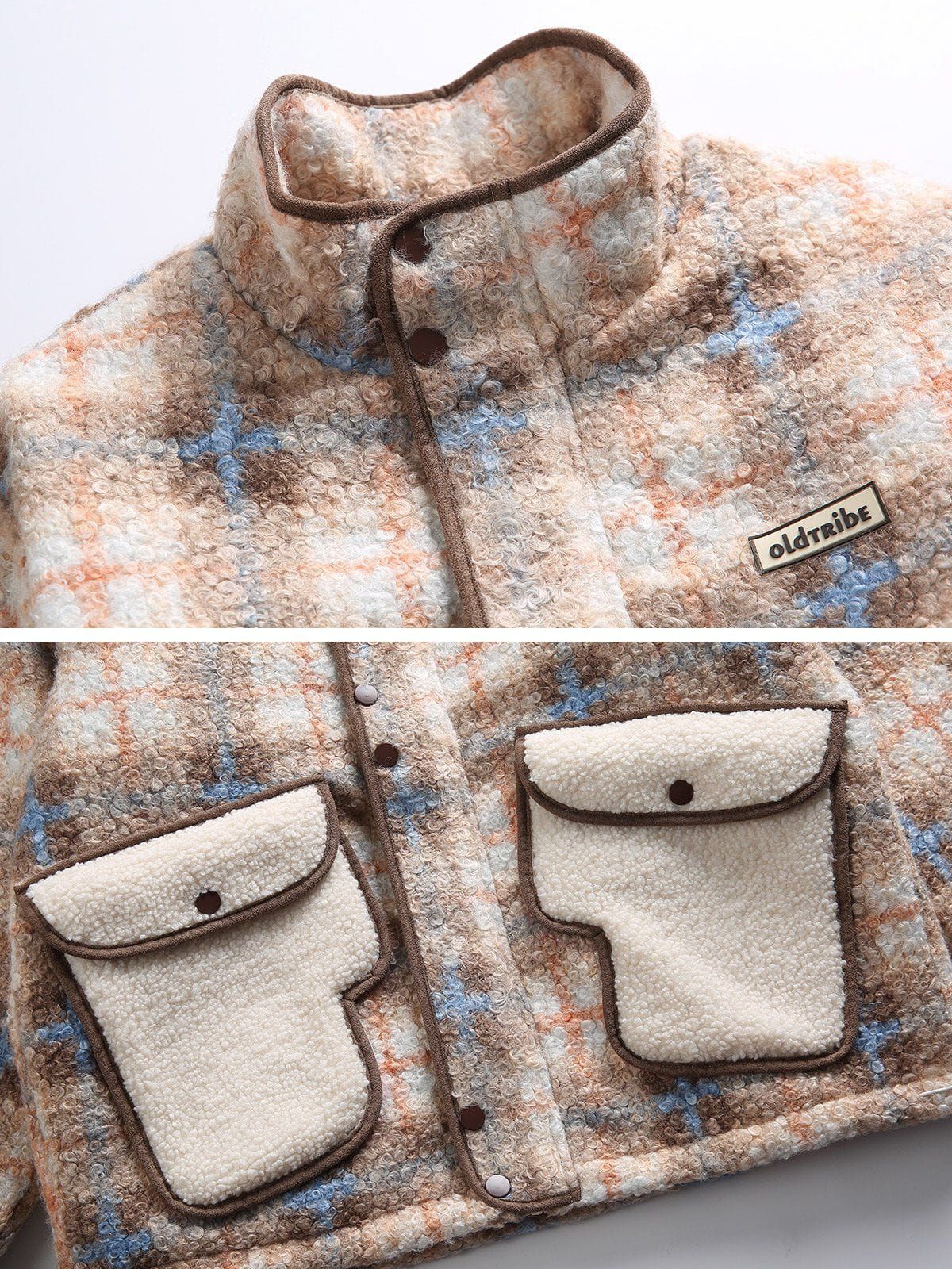 Aelfric Eden 3D Pocket Plaid Sherpa Jacket sold by Aelfric Eden product image thumbnail 3