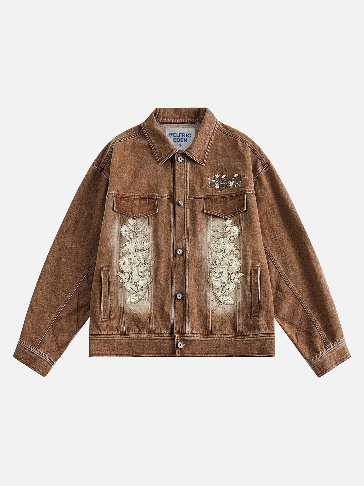 Aelfric Eden Lace Embroidery Denim Jacket sold by Aelfric Eden