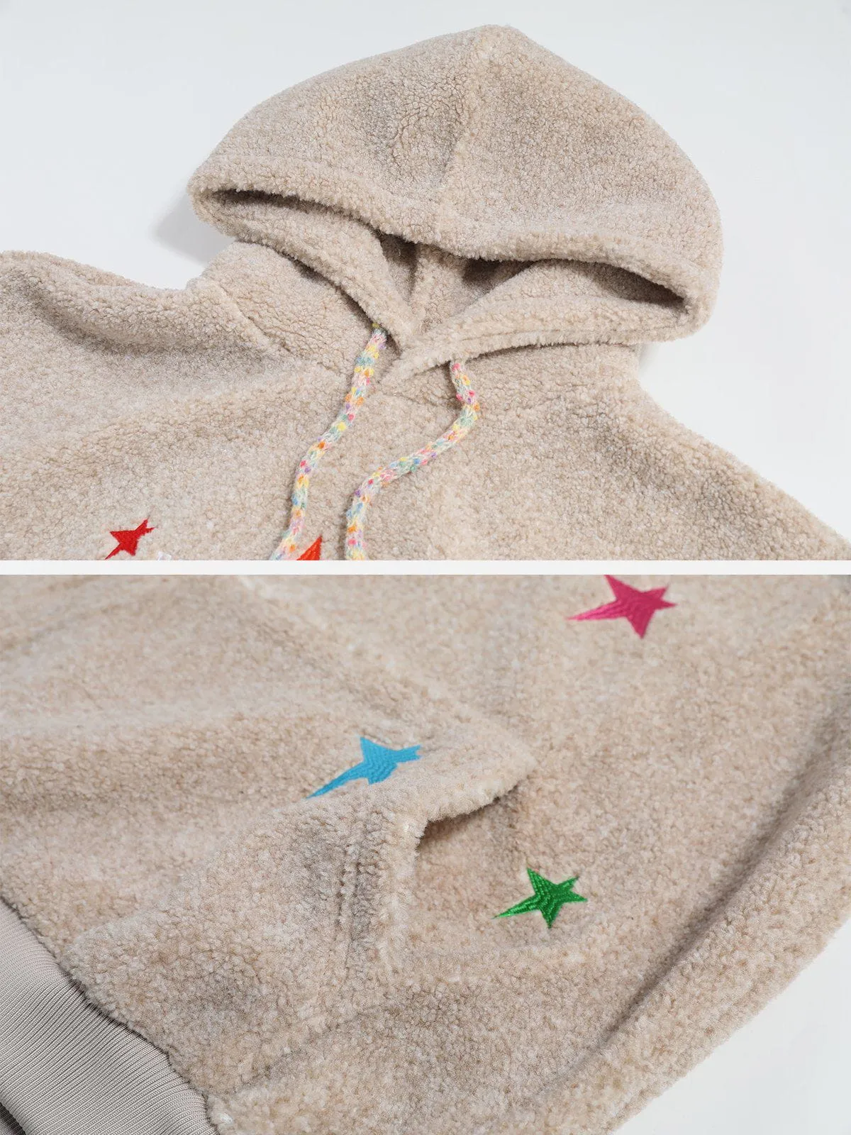 Aelfric Eden Colorful Star Sherpa Hoodie sold by Aelfric Eden product image thumbnail 4