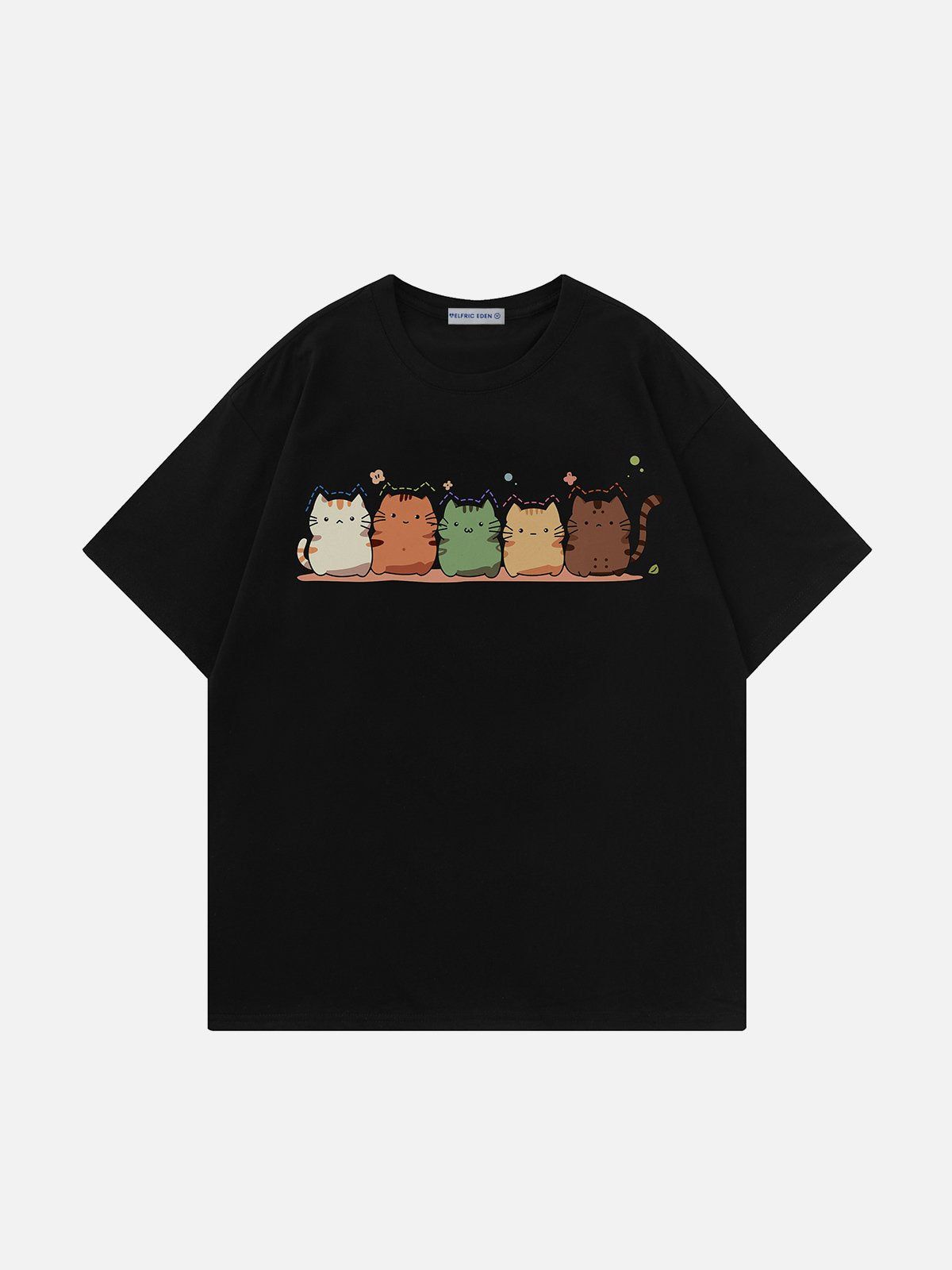 Aelfric Eden Colorful Cat Print Tee sold by Aelfric Eden product image thumbnail 2