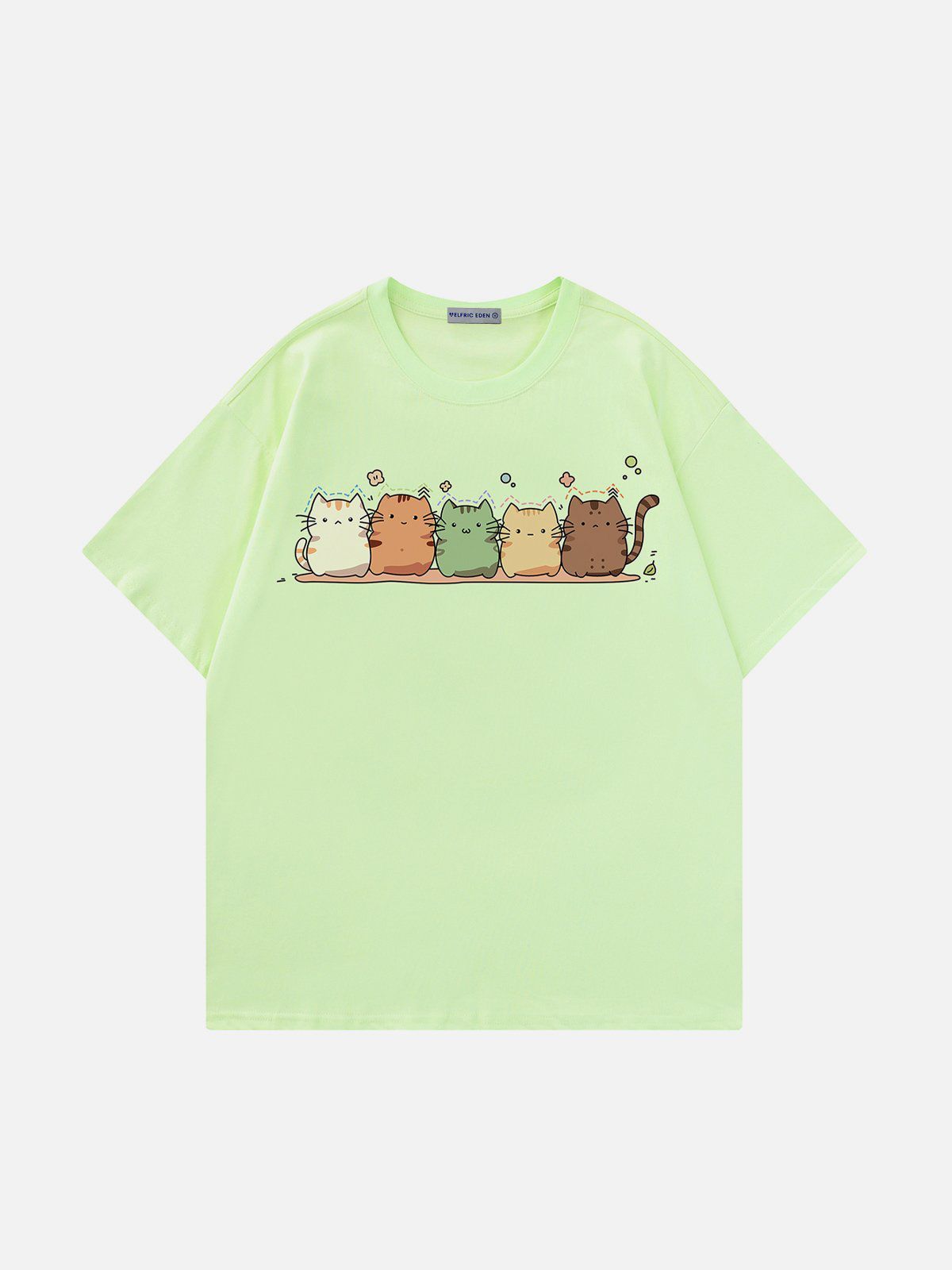 Aelfric Eden Colorful Cat Print Tee sold by Aelfric Eden product image thumbnail 3