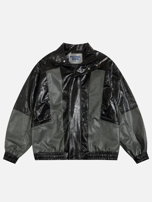 Aelfric Eden Patchwork Faux Leather Jacket sold by Aelfric Eden
