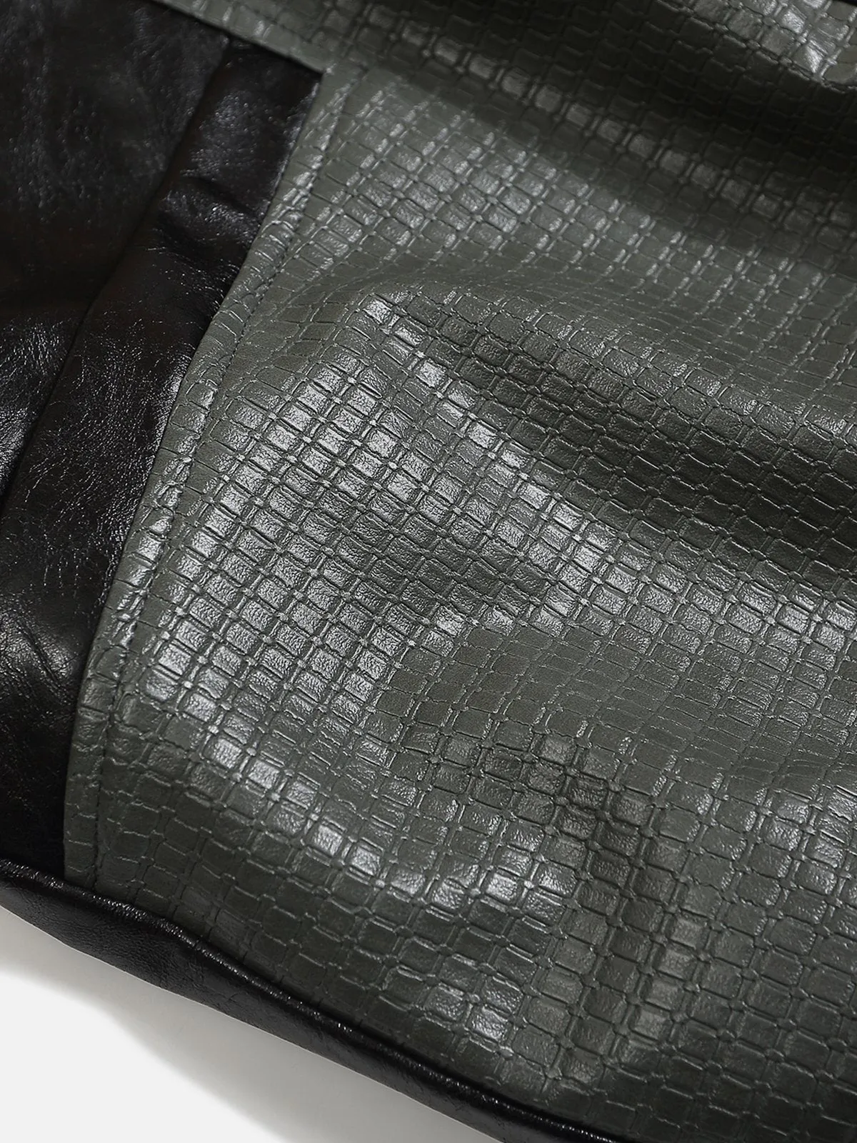 Aelfric Eden Patchwork Faux Leather Jacket sold by Aelfric Eden product image thumbnail 4