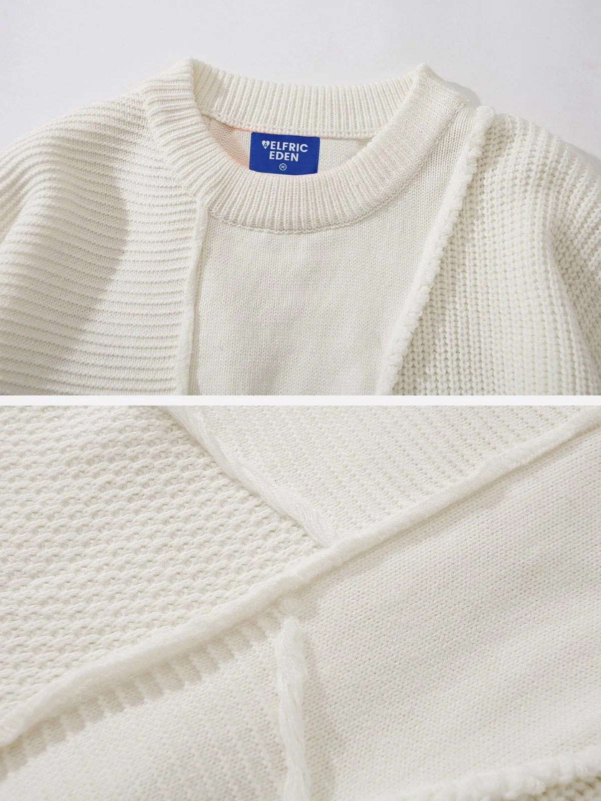 Aelfric Eden Solid Mesh Patchwork Sweater sold by Aelfric Eden product image thumbnail 5