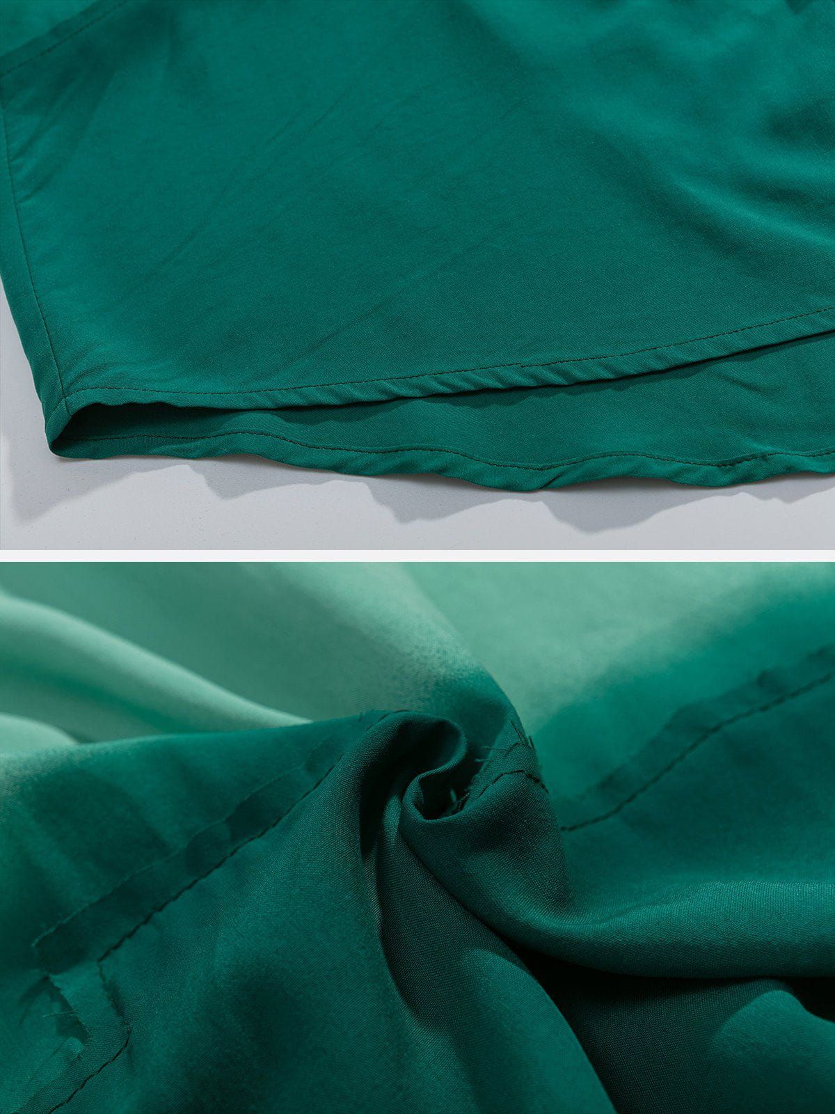 Knitted Flower Gradient Patchwork Short Sleeve Shirts sold by Aelfric Eden product image thumbnail 6