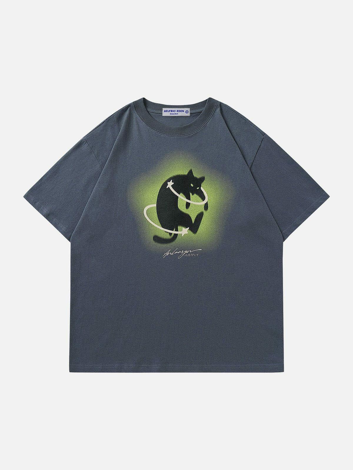 Aelfric Eden Cat Print Tee sold by Aelfric Eden