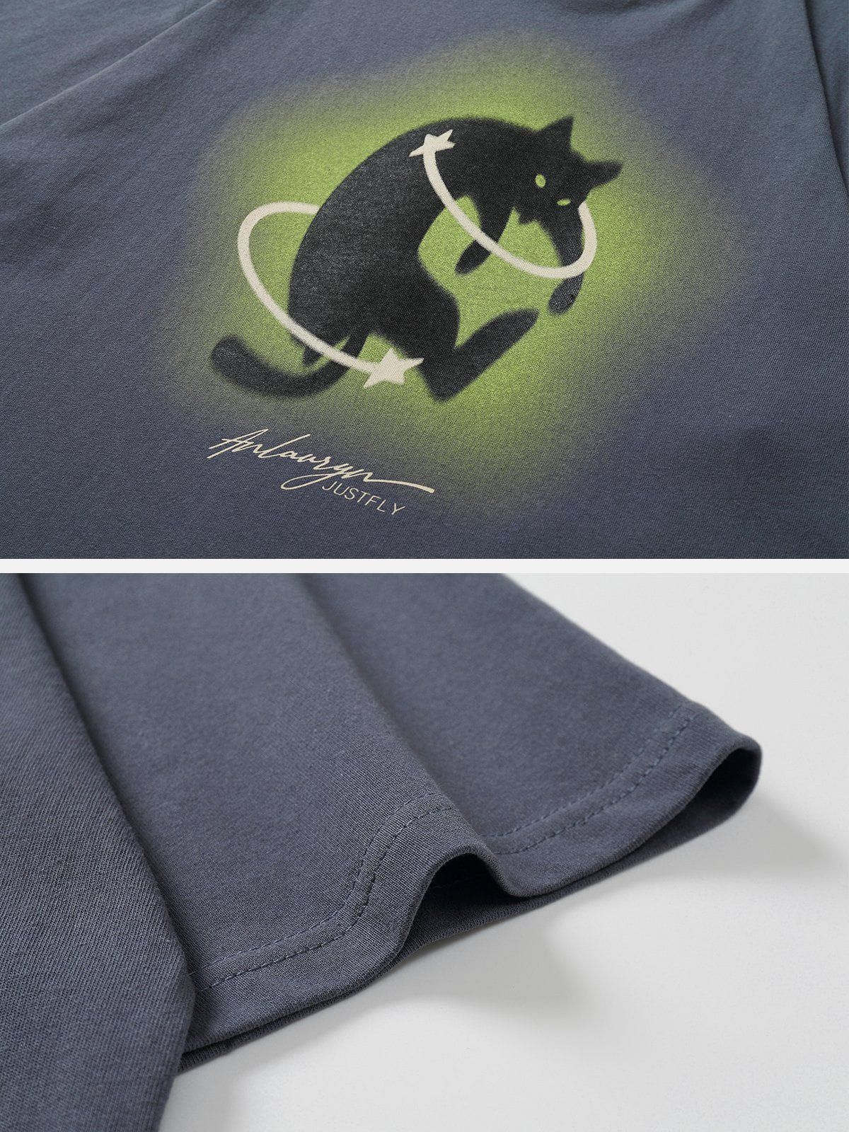 Aelfric Eden Cat Print Tee sold by Aelfric Eden product image thumbnail 3