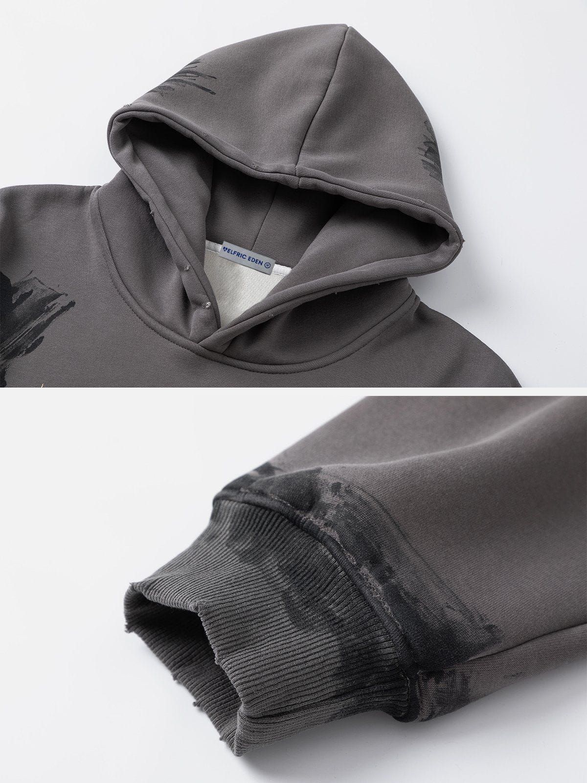 Aelfric Eden Mud Dye Spray Embroidered Hoodie sold by Aelfric Eden product image thumbnail 4