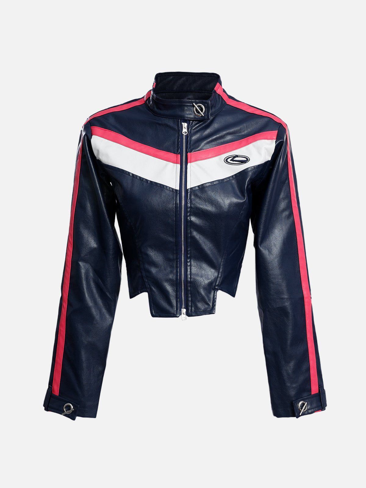Stripe Patchwork Racing Jacket sold by Aelfric Eden product image thumbnail 4