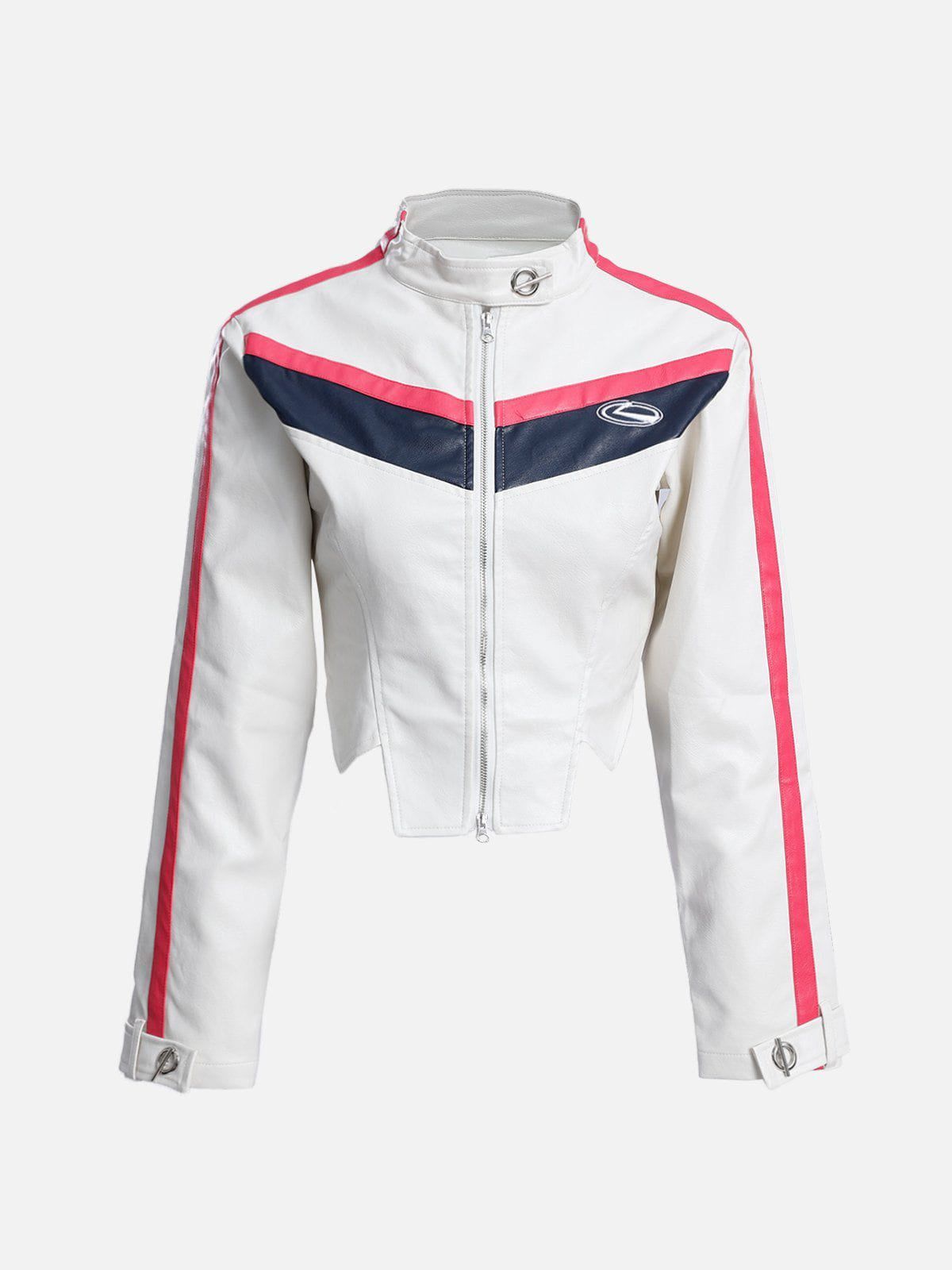 Stripe Patchwork Racing Jacket sold by Aelfric Eden product image thumbnail 2