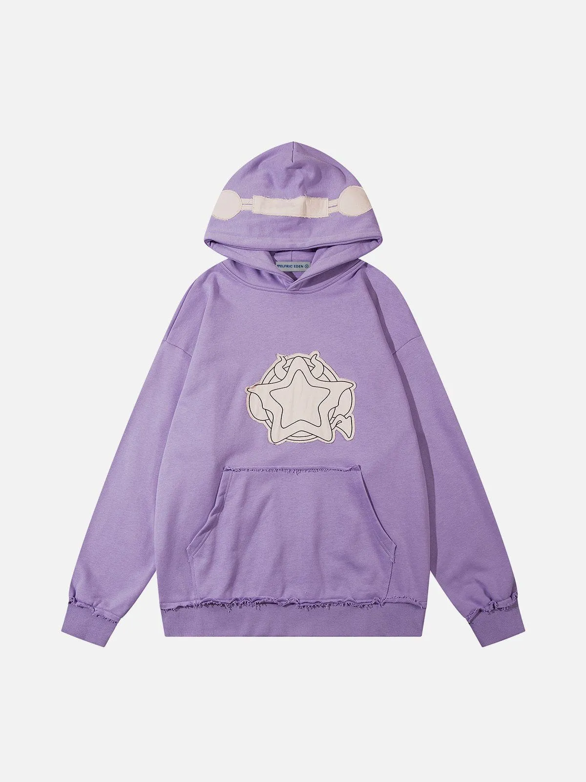 Aelfric Eden Applique Embroidery Daemon Star Hoodie sold by Aelfric Eden