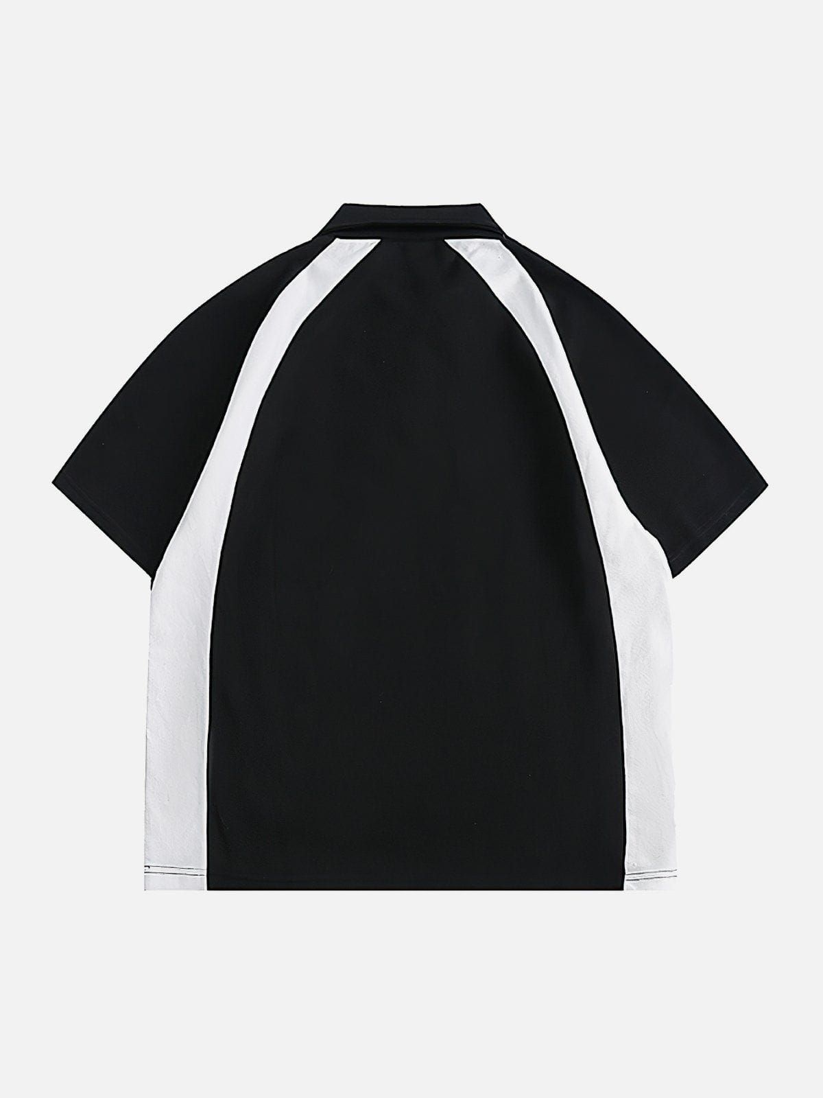 Aelfric Eden Patchwork Embroidery Polo Tee sold by Aelfric Eden product image thumbnail 4