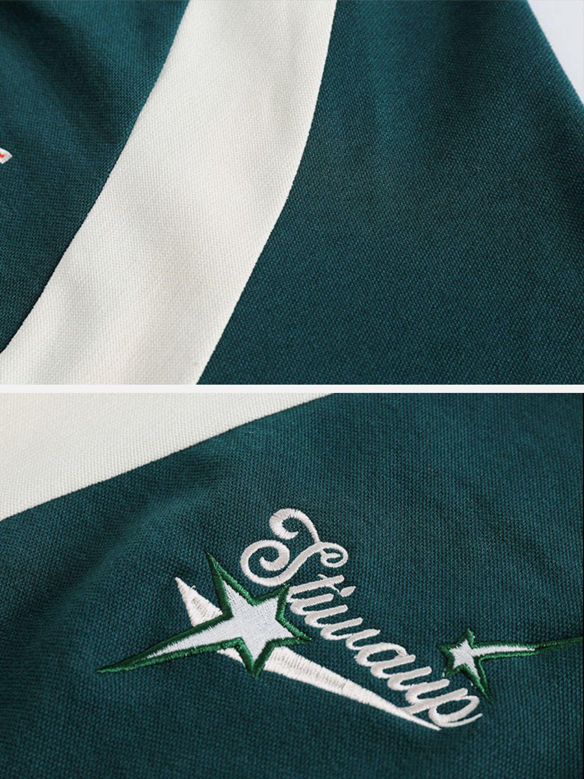 Aelfric Eden Patchwork Embroidery Polo Tee sold by Aelfric Eden product image thumbnail 6