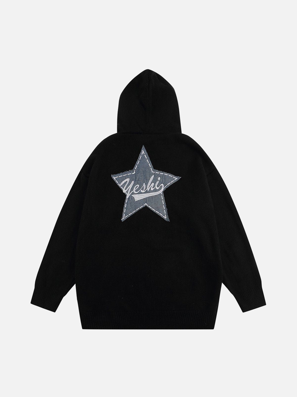Aelfric Eden Star Embroidery Patchwork Hoodie sold by Aelfric Eden product image thumbnail 2