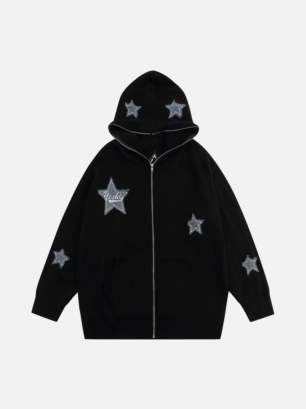 Aelfric Eden Star Embroidery Patchwork Hoodie sold by Aelfric Eden