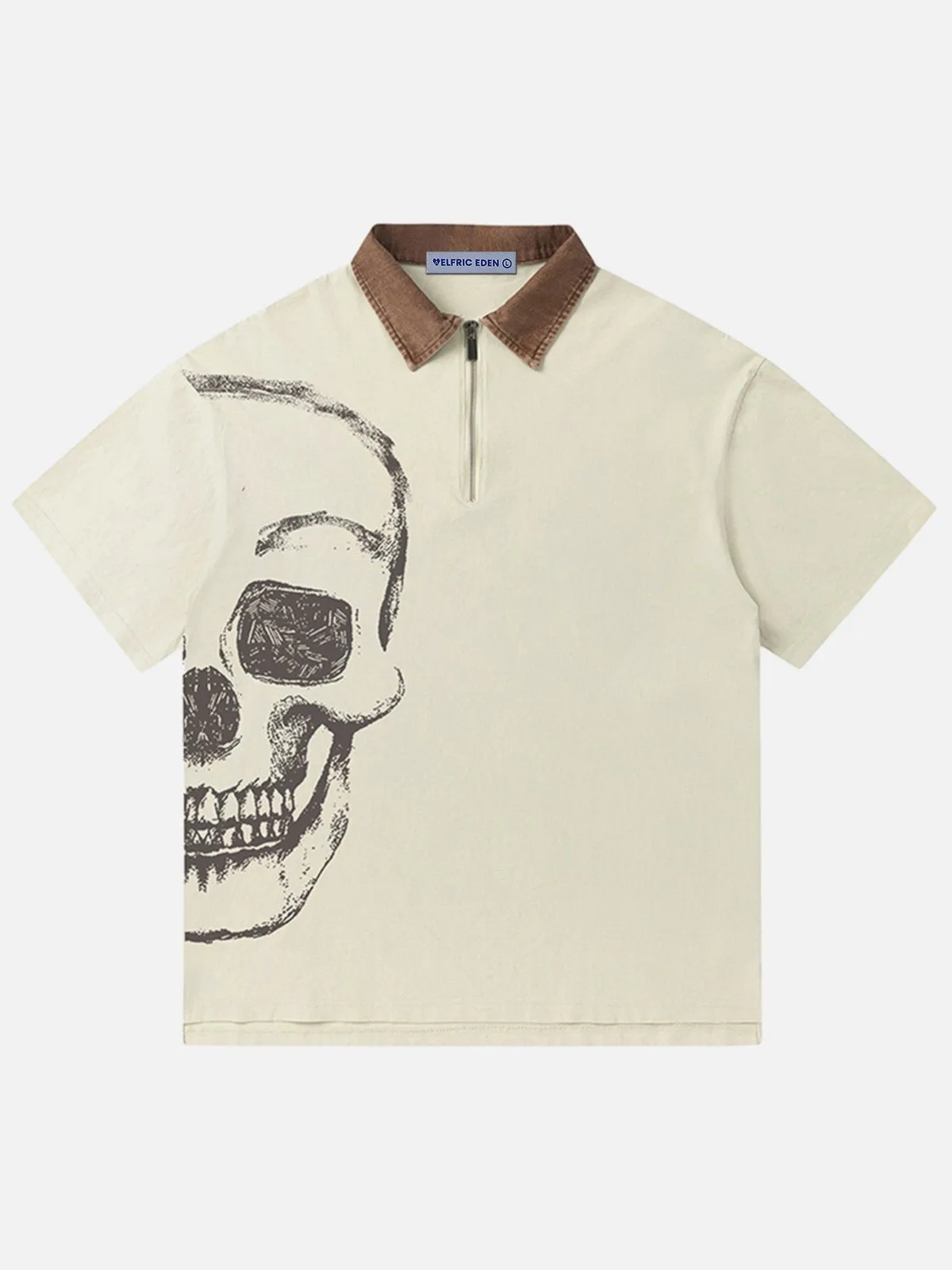 Aelfric Eden Skull Print Polo Tee sold by Aelfric Eden product image thumbnail 3
