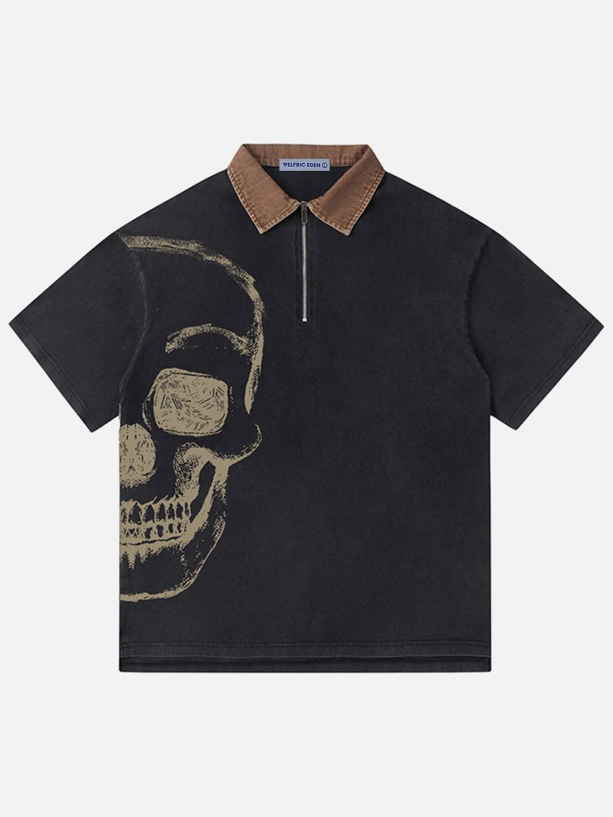 Aelfric Eden Skull Print Polo Tee sold by Aelfric Eden product image thumbnail 2