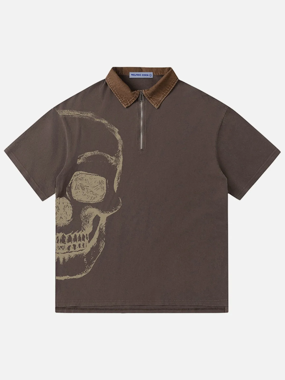 Aelfric Eden Skull Print Polo Tee sold by Aelfric Eden