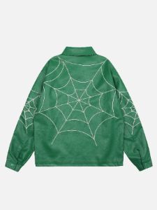 Aelfric Eden Spider Web Faux Leather Jacket sold by Aelfric Eden