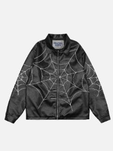 Aelfric Eden Spider Web Faux Leather Jacket sold by Aelfric Eden