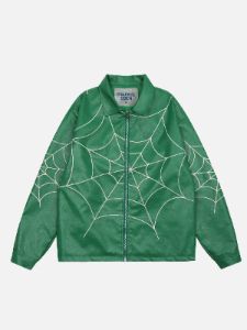 Aelfric Eden Spider Web Faux Leather Jacket sold by Aelfric Eden