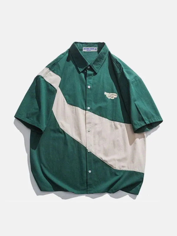 Aelfric Eden Color Block Short Sleeve Shirt sold by Aelfric Eden