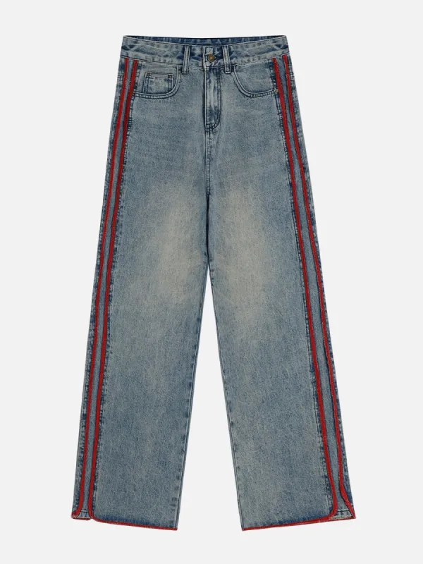 Aelfric Eden Red Stripe Loose Jeans sold by Aelfric Eden