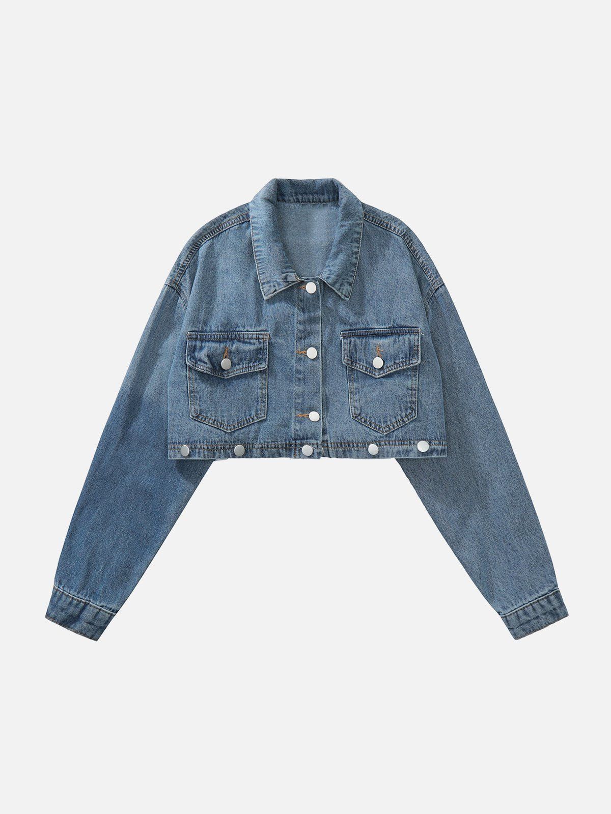 Aelfric Eden Detachable Patchwork Denim Jacket sold by Aelfric Eden product image thumbnail 5