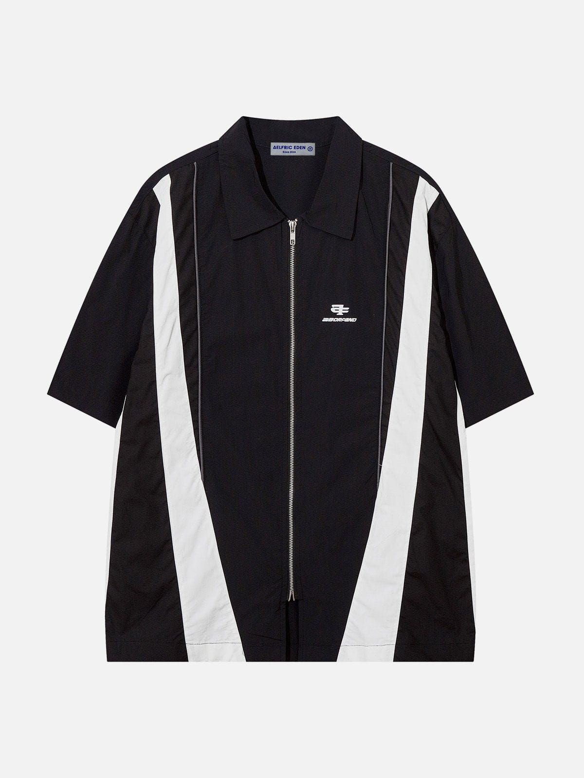 Aelfric Eden Patchwork Color Block Short Sleeve Shirts sold by Aelfric Eden product image thumbnail 2