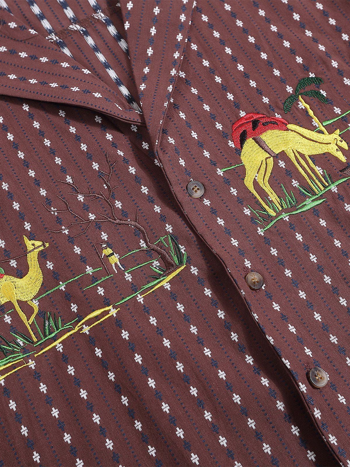 Aelfric Eden Camel Short Sleeve Shirt sold by Aelfric Eden product image thumbnail 5