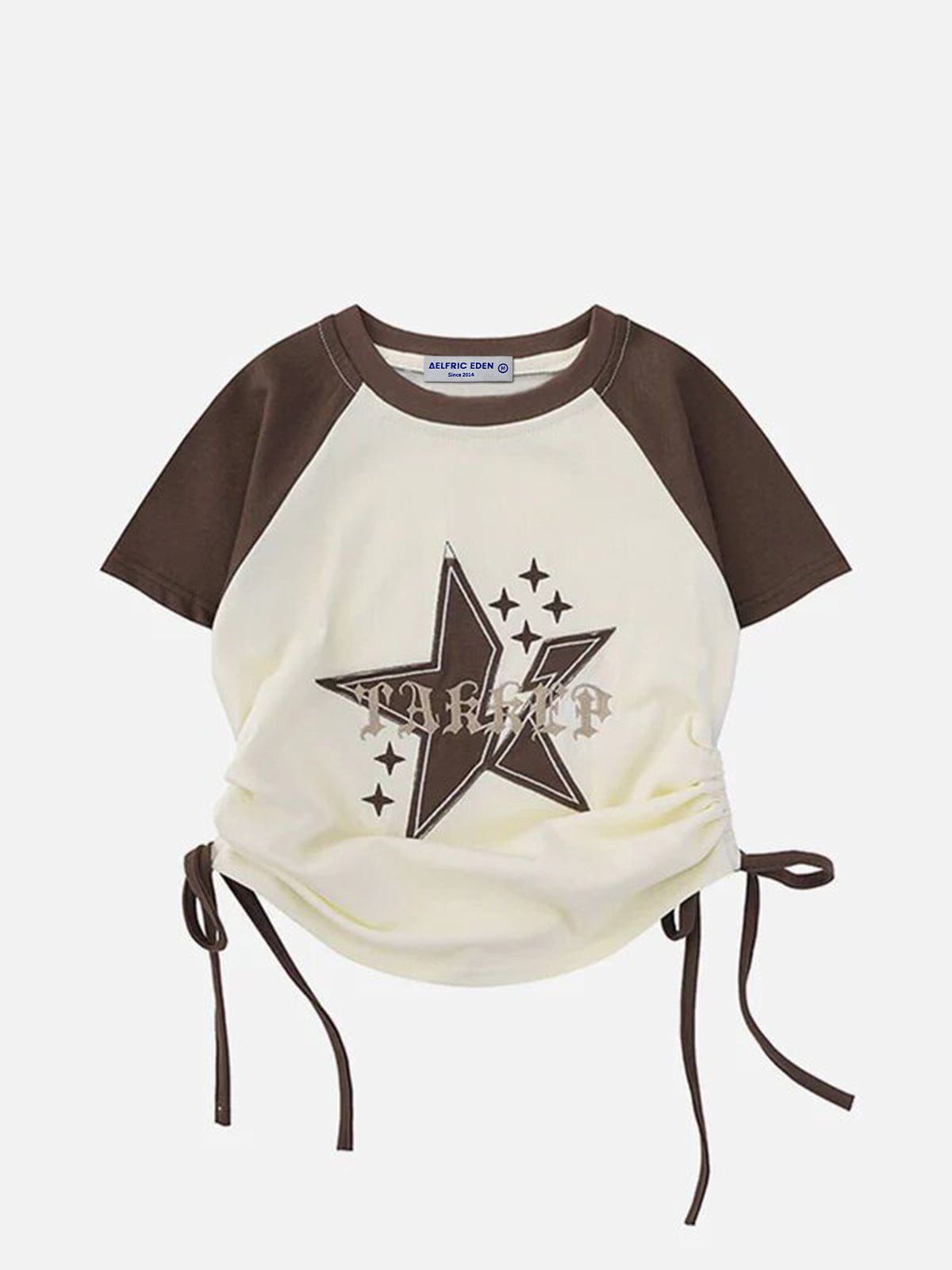 Star Printing Drawstring Tee sold by Aelfric Eden product image thumbnail 3