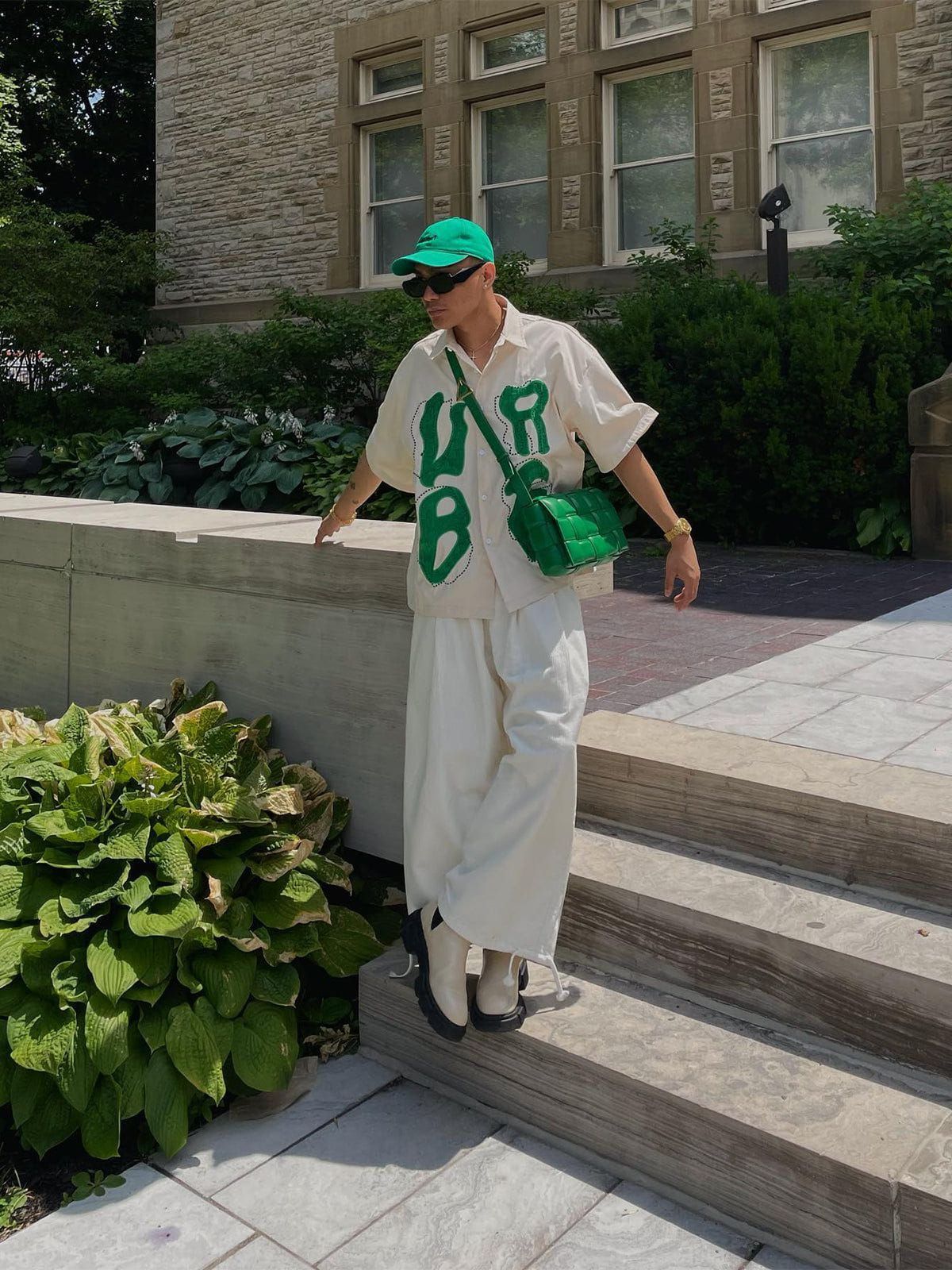 Aelfric Eden Embroidered Letters Short Sleeve Shirt sold by Aelfric Eden product image thumbnail 3