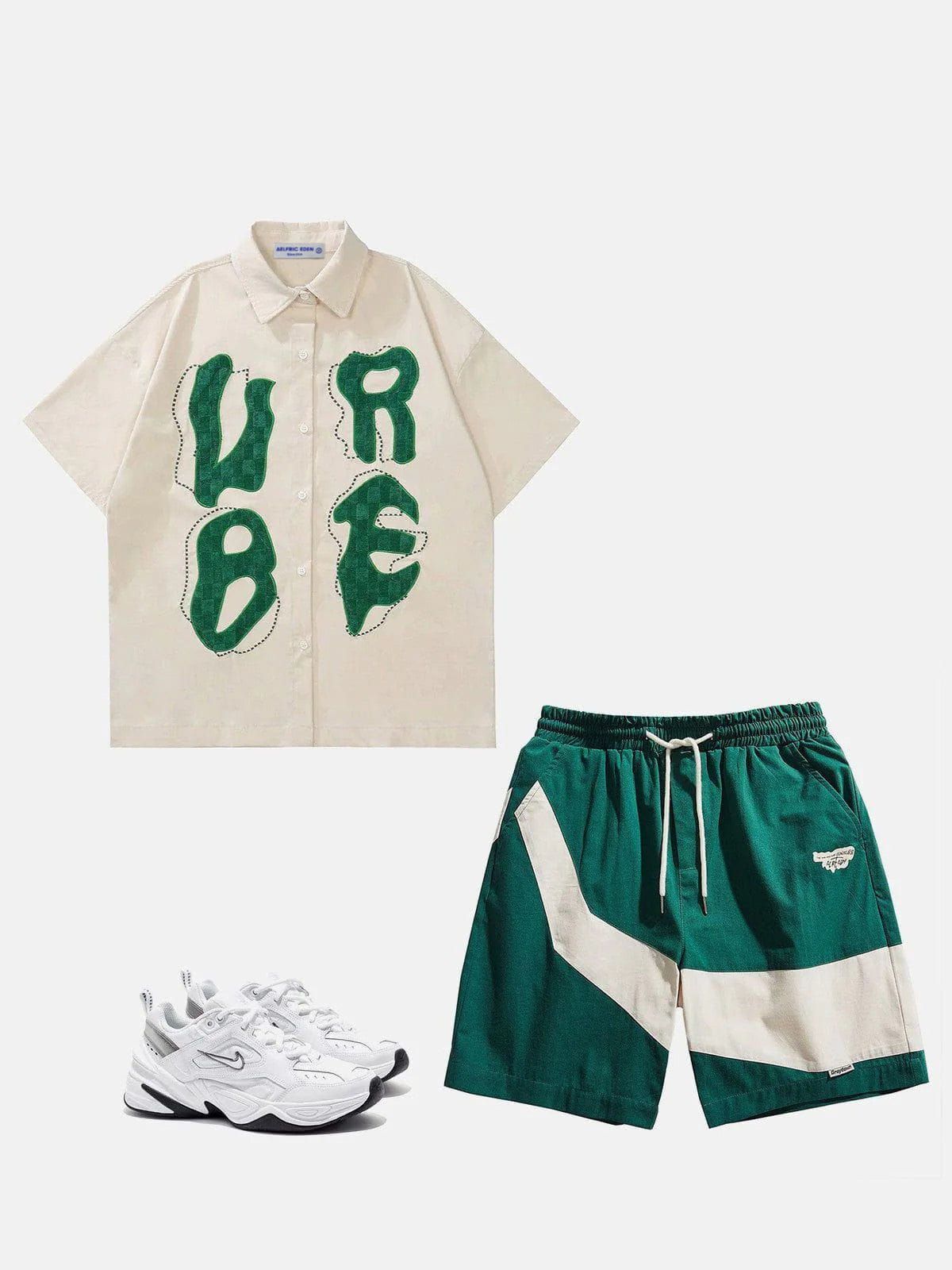 Aelfric Eden Embroidered Letters Short Sleeve Shirt sold by Aelfric Eden product image thumbnail 4